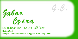 gabor czira business card